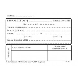 Dispozitie plata casierie,...